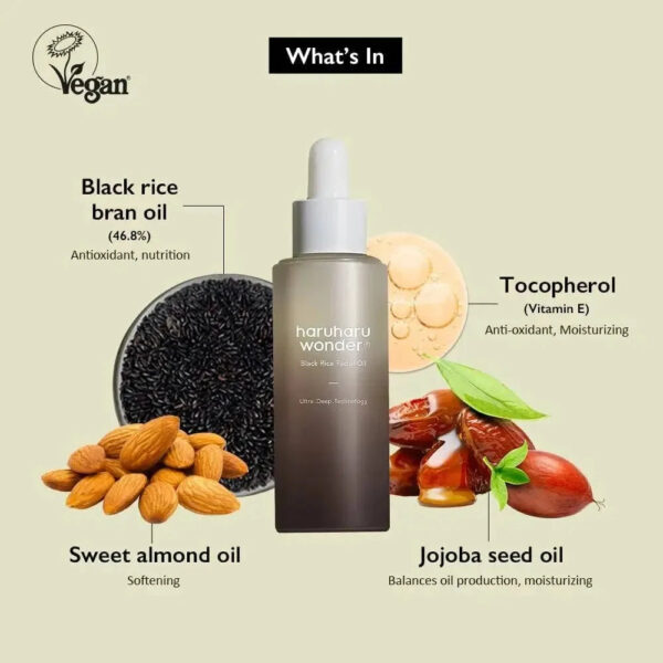 Haruharu Wonder Black Rice Facial oil 30ml - Image 3