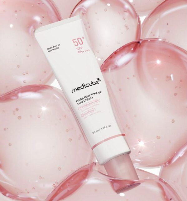 Medicube PDRN Pink Tone Up Sun Cream SPF50+ PA++++ 50ml - Image 2
